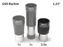 Barlow násobič GSO 2.5x triplet 1,25"