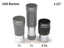 Barlow násobič GSO 2.5x triplet 1,25"