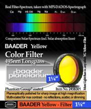 Filtr Baader 2458301 MC 495nm žlutý 1.25"