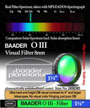 Filtr Baader 2458395 O III mlhovinový 1.25" pro vizuální pozorování