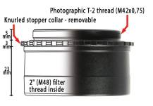 Redukce Baader 2408150 (#16) T2/2" vč. filtr.závitu