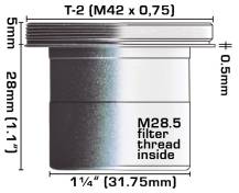 Redukce Baader 2458105  T2/1.25"/T2 (1.25" T-Adaptér #14)
